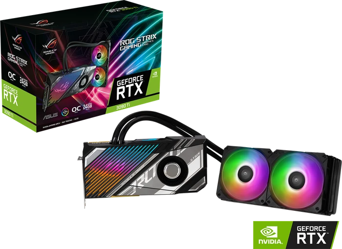 ASUS ROG Strix LC GeForce RTX 3090 Ti OC, ROG-STRIX-LC-RTX3090TI-O24G-GAMING, 24GB GDDR6X, 2x HDMI, 3x DP