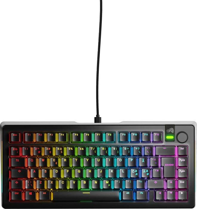 Glorious GMMK 3 75% Pre-built Gaming Keyboard, schwarz, LEDs RGB, Glorious Fox MX, USB, ND