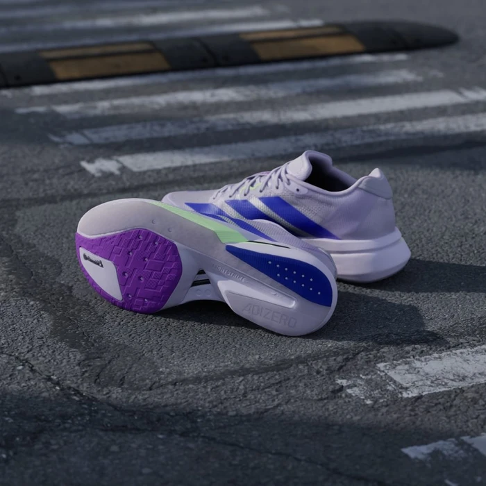 adidas Adizero Boston 13 purple tint/solar purple/green spark (Damen)