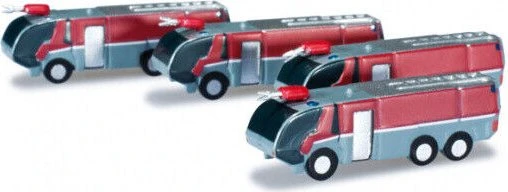 Herpa Flughafenzubehör Feuerwehrfahrzeuge 4 Stück