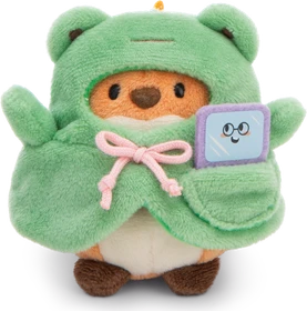 Nici MyMochi Kuscheltier Fuchs Geeks mit Video Spiel und Froschkostüm in Geschenkbox 8cm