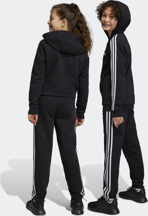 adidas Essentials 3-Streifen Fleece Trainingshose lang schwarz/weiß (Junior)