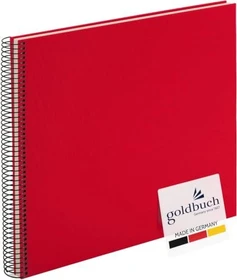 Goldbuch Spiralalbum Bella Vista 34x30 weiße Seiten rot