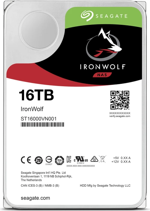 Seagate IronWolf NAS HDD +Rescue 16TB, 24/7, 512e / 3.5" / SATA 6Gb/s