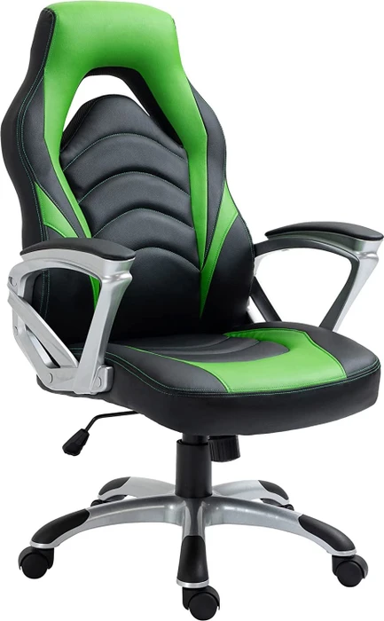CLP Foxton Kunstleder Gamingstuhl, schwarz/grün