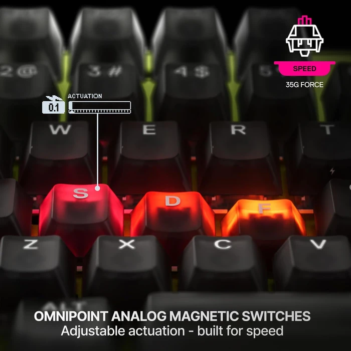 SteelSeries Apex Pro TKL Gen 3, Cyber Speed Edition, schwarz/gelb, OmniPoint 3.0, USB, US