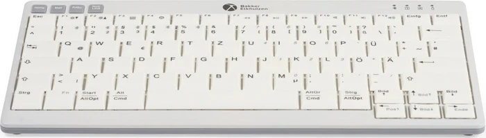 BakkerElkhuizen UltraBoard 950 V2 Wireless, weiß/grau, USB/Bluetooth, DE
