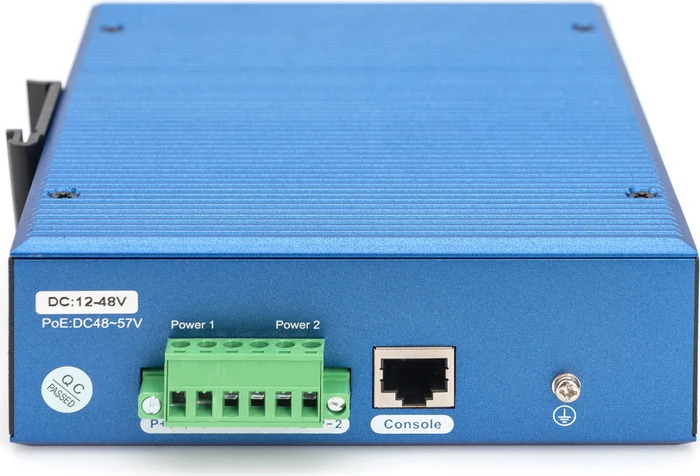 Digitus DN-65 Industrial Railmount Gigabit Managed Switch, 8x RJ-45, 4x SFP+, 240W PoE+