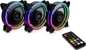 Inter-Tech Alseye Halo 3.0 Plus, LED-Steuerung, Fernbedienung, 120mm, 3er-Pack