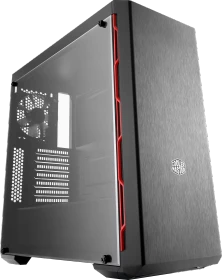 Cooler Master MasterBox MB600L, schwarz/rot, Acrylfenster