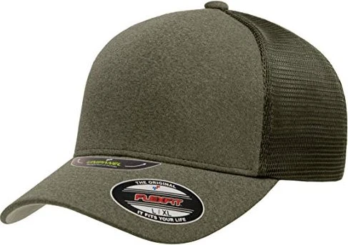 Flexfit Unipanel Trucker Mesh Kappe melange olive