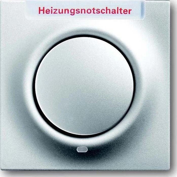 Busch-Jaeger Impuls Zentralscheibe mit Aufdruck Heizung, alusilber