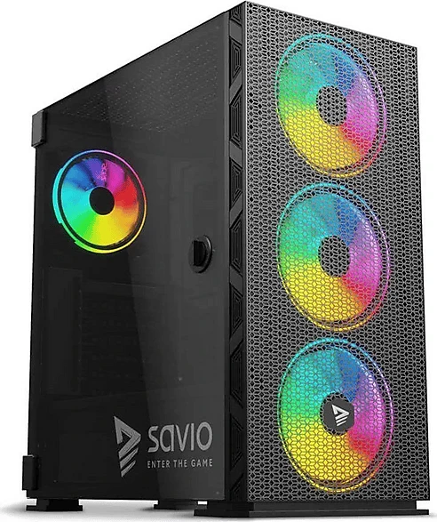 Savio Raptor X1 ARGB Mesh, Glasfenster