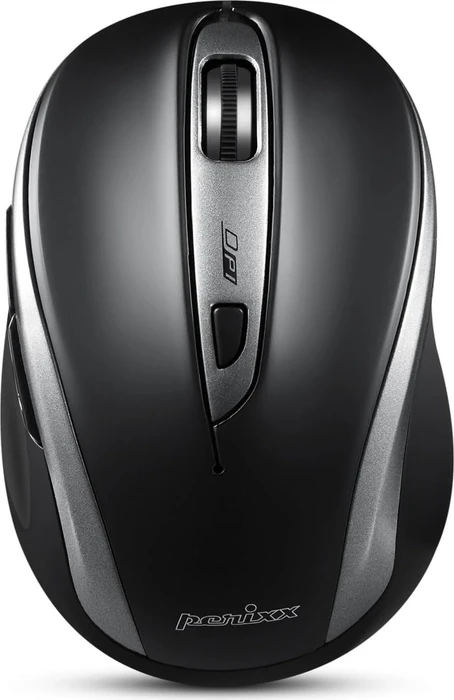 Perixx PERIMICE-721 IB Wireless Ergonomic Mouse schwarz/silber, USB