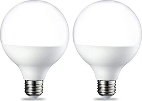 AmazonBasics LED-Leuchtmittel Globe 100 14.5W/827 E27, 2 Stück