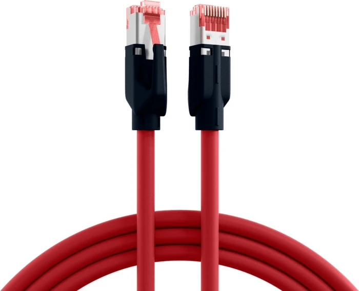 EFB Elektronik TM21 UC900 PUR Industrial-Patchkabel, Cat7/Cat6a, S/FTP, RJ-45/RJ-45, 5m, rot