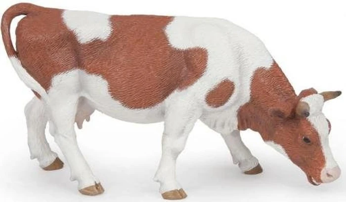 Papo Das Leben auf dem Bauernhof - Grasende Simmentaler-Kuh