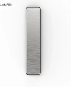 Laufen Ineo AU102 Betätigungsplatte Urinal, weiß glänzend mit Metalltasten in Optik edelstahl gebürstet