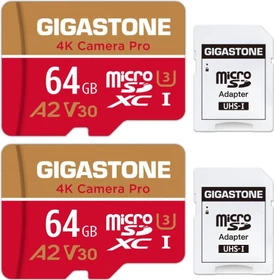 Gigastone 4K Camera Pro R95/W35 64GB Kit, UHS-I U3, A2, Class 10, 2er-Pack