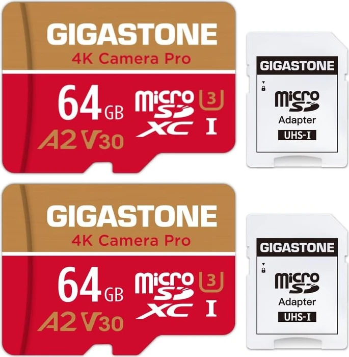 Gigastone 4K Camera Pro R95/W35 64GB Kit, UHS-I U3, A2, Class 10, 2er-Pack