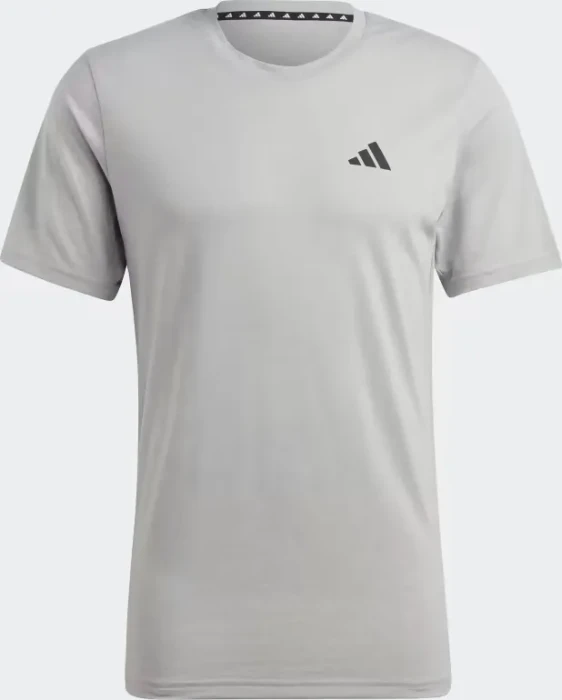 adidas Train Essentials Feelready Laufshirt kurzarm medium grey heather/white/black (Herren)