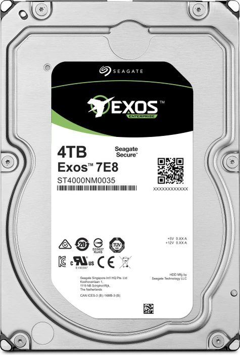 Seagate Exos E 7E8 4TB, 24/7, 4Kn / 3.5" / SATA 6Gb/s
