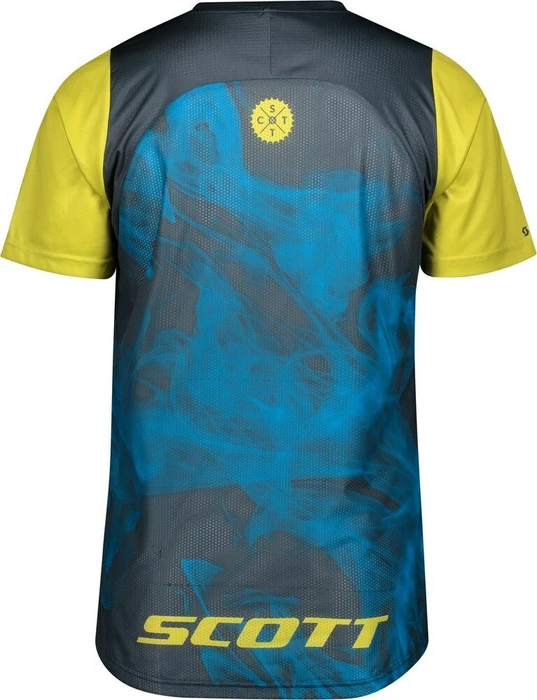 Scott Trail Vertic Trikot kurzarm nightfall blue/lemongrass yellow (Herren)