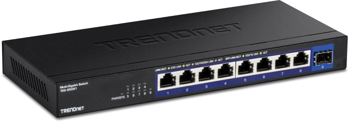 TRENDnet TEG-S Desktop 2.5G Switch, 8x RJ-45, 1x SFP+