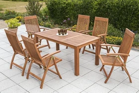 Merxx Comodoro Gartenmöbel-Set eukalyptus, 7-tlg.