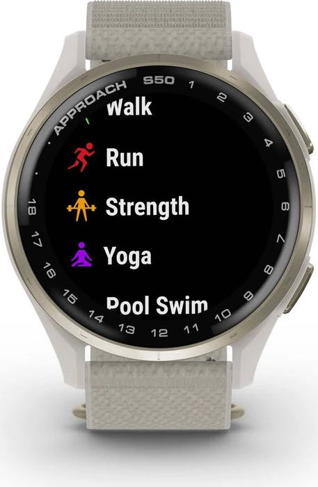 Garmin Approach S50 GPS-Golfuhr cream gold/ivory