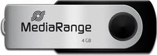 MediaRange USB Flexi-Drive 4GB schwarz/silber, USB-A, USB 2.0