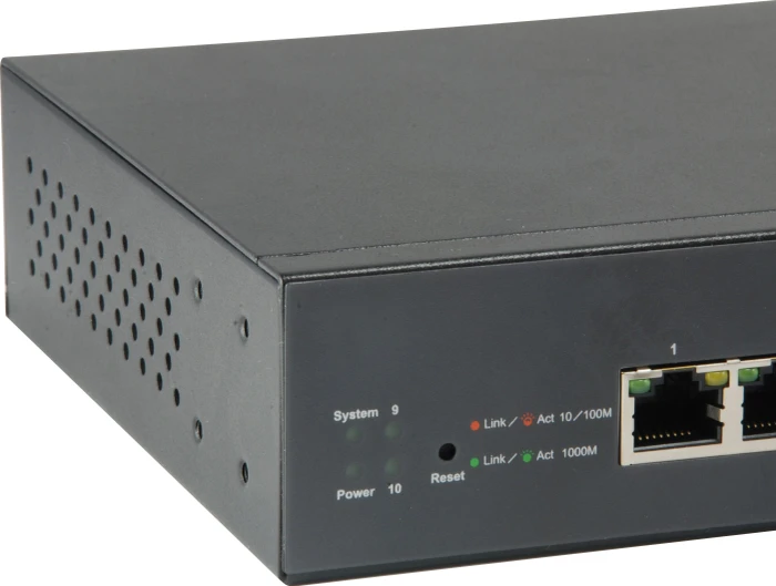 LevelOne GEL Desktop Gigabit Smart Switch, 8x RJ-45, 2x SFP