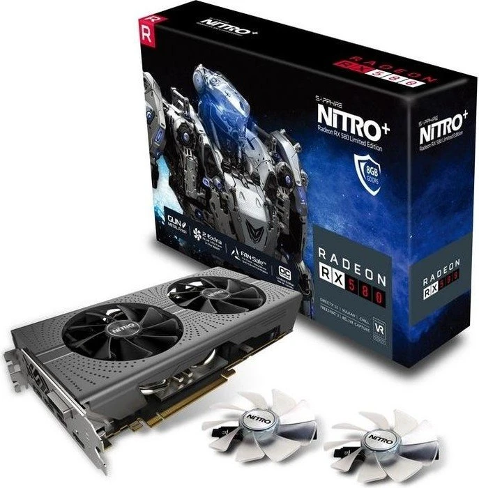 Sapphire Nitro+ Radeon RX 580 8G G5 LE, 8GB GDDR5, DVI, 2x HDMI, 2x DP, full retail