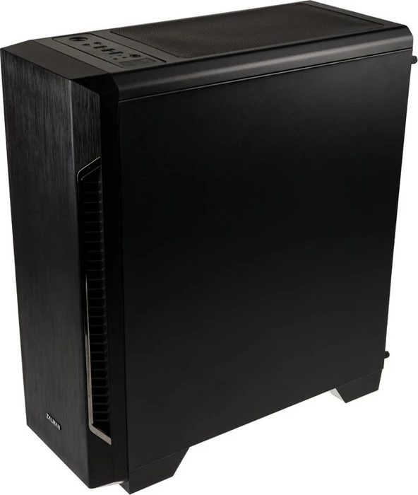 Zalman S3 TG, schwarz, Glasfenster