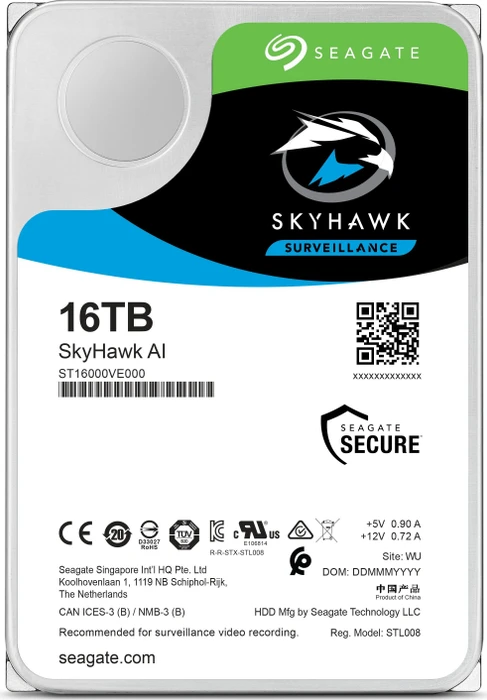 Seagate SkyHawk AI 16TB, 24/7, 512e / 3.5" / SATA 6Gb/s