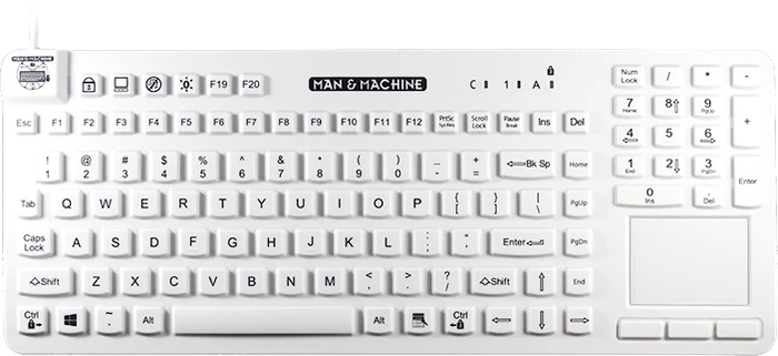 Man & Machine Really Cool Touch Keyboard, weiß, USB, DE