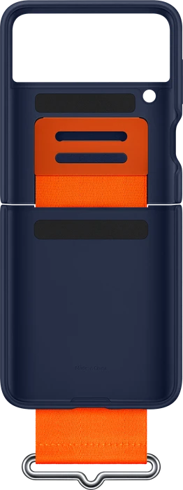 Samsung Silicone Cover with Strap für Galaxy Z Flip 3 navy
