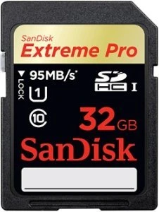 SanDisk Extreme PRO R95/W90 32GB, UHS-I, Class 10