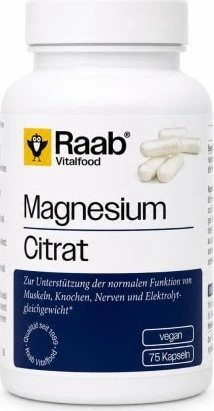 Raab Vitalfood Magnesiumcitrat Kapseln, 90 Stück