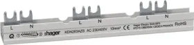Hager Phasenschiene 2P Gabelanschluss 10 mm² für ARFxxxD mit Hilfsschalter 10 Module