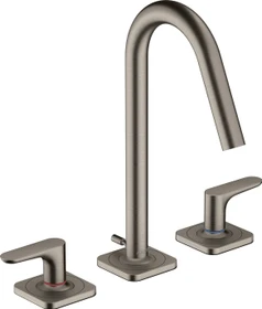 Hansgrohe Axor Citterio M 3-Loch Waschbeckenarmatur mit Hebelgriffen edelstahloptik