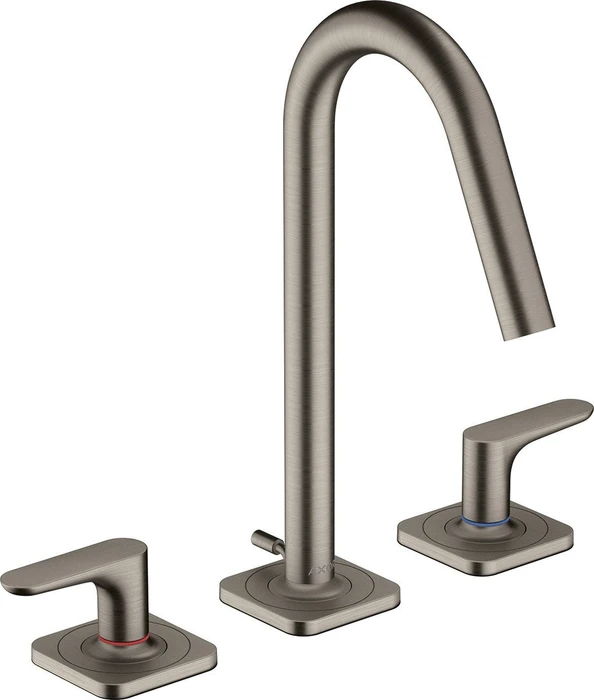 Hansgrohe Axor Citterio M 3-Loch Waschbeckenarmatur mit Hebelgriffen edelstahloptik