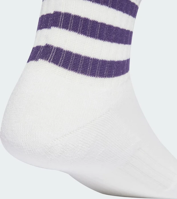 adidas 3-Streifen Cushioned Sportswear Mid-Cut Crew Socken white/powder plum, 3 Paare