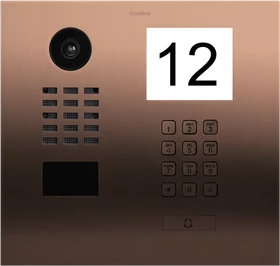DoorBird D2101IKH IP Video Türstation für Einfamilienhäuser, Keypad Modul, Info Modul, Edelstahl V2A, gebürstet, Bronze-Optik