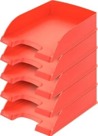 Leitz Plus Briefablage Standard, hellrot, 5er-Pack
