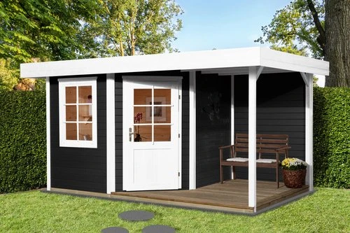 Weka 213 A 396x238cm Gartenhaus anthrazit