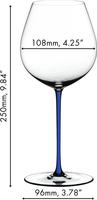 Riedel Fatto A Mano Pinot Noir Rotweinglas dunkelblau