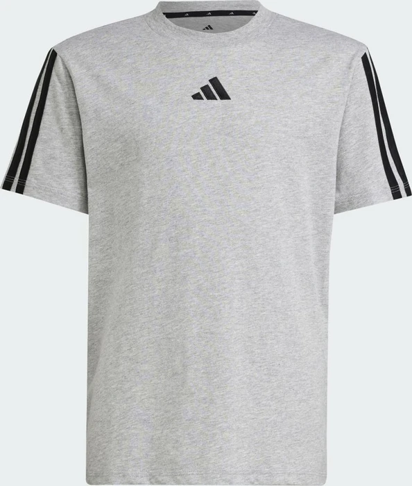 adidas Essentials T-Shirt kurzarm medium grey heather/black (Junior)