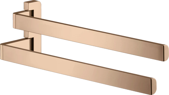 Hansgrohe Axor Universal Softsquare Handtuchhalter zweiarmig polished red gold