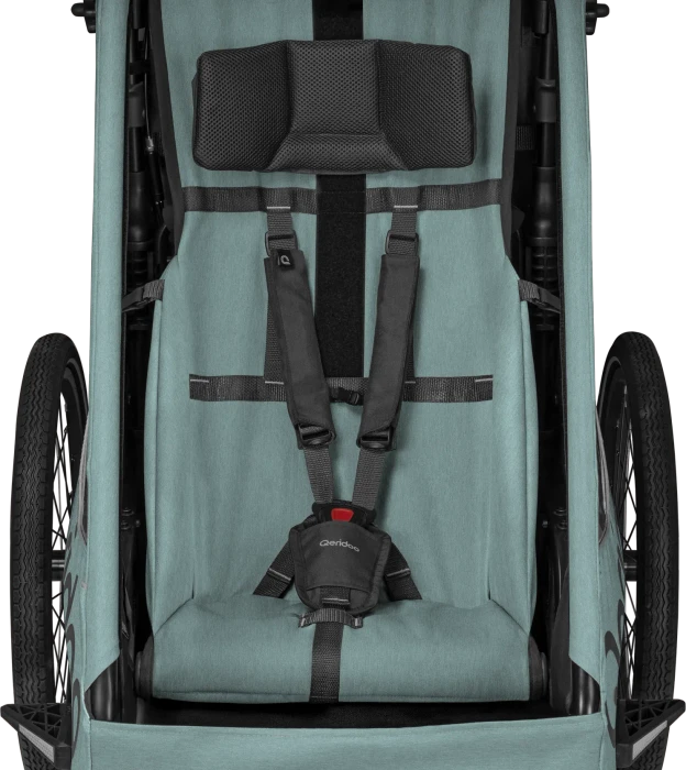 Qeridoo QUPA 1 Plus Fahrradanhänger mineral blue (Modell 2024)